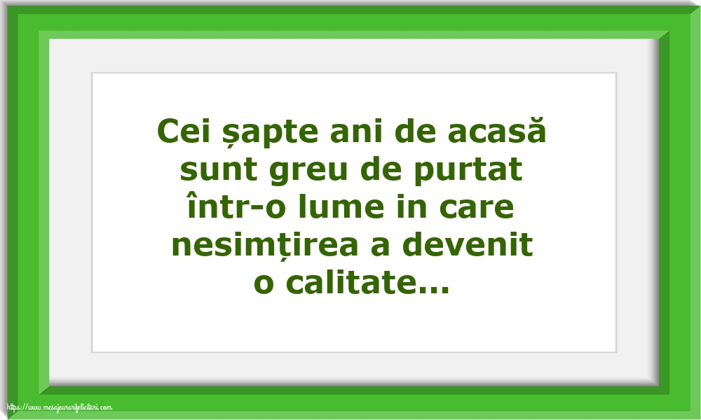 Familie Cei șapte ani de acasă