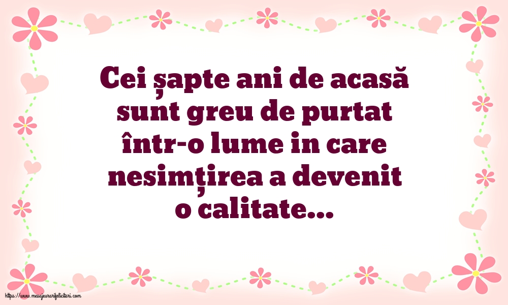 Familie Cei șapte ani de acasă