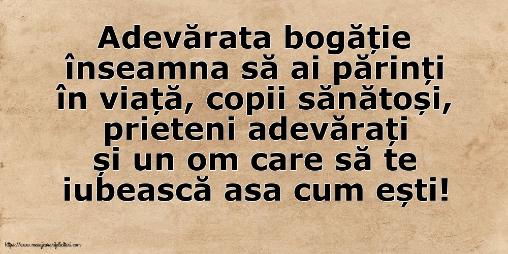 Familie Adevărata bogăție