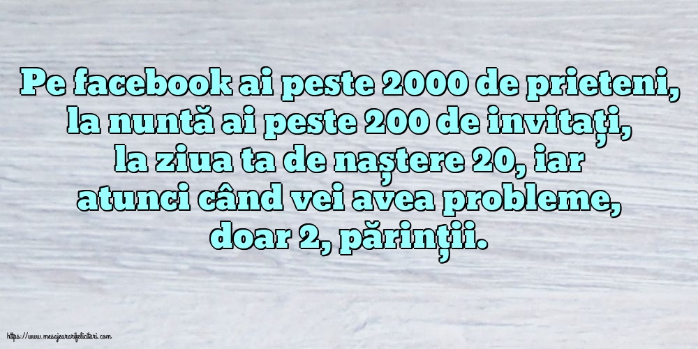 Familie Pe facebook ai peste 2000 de prieteni, la nuntă ai peste 200 de invitați...