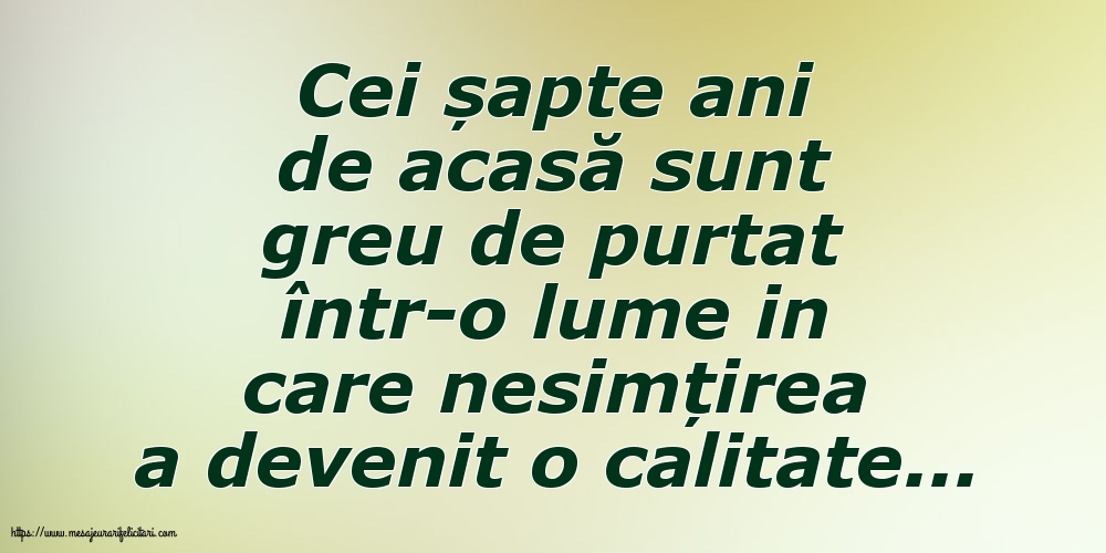 Familie Cei șapte ani de acasă