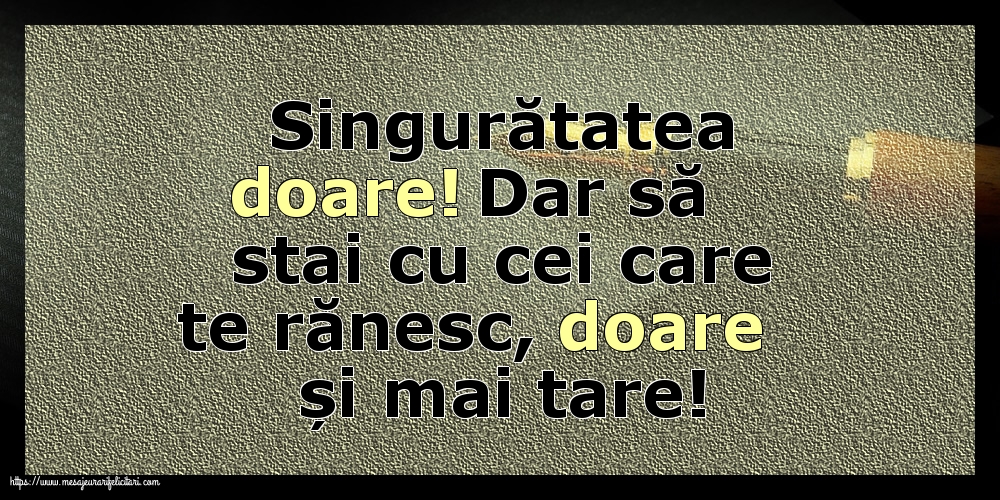 Familie Singuratatea doare