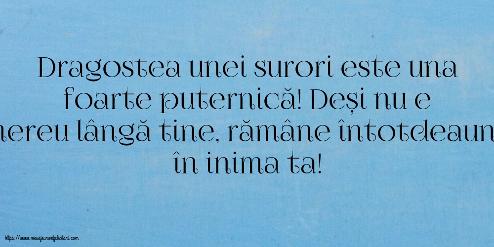 Familie Dragostea unei surori