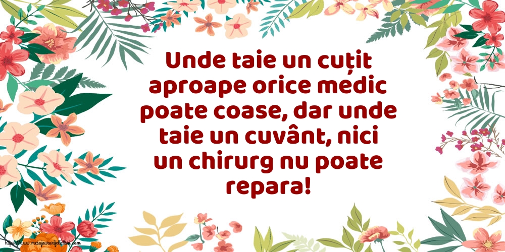Familie Unde taie un cuțit aproape orice medic poate coase