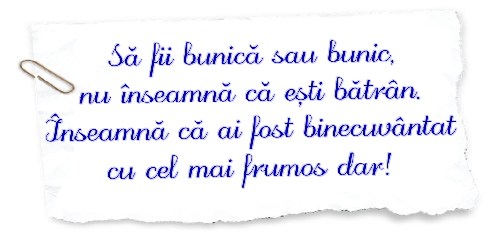 Să fii bunică sau bunic...