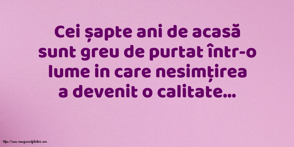 Familie Cei șapte ani de acasă