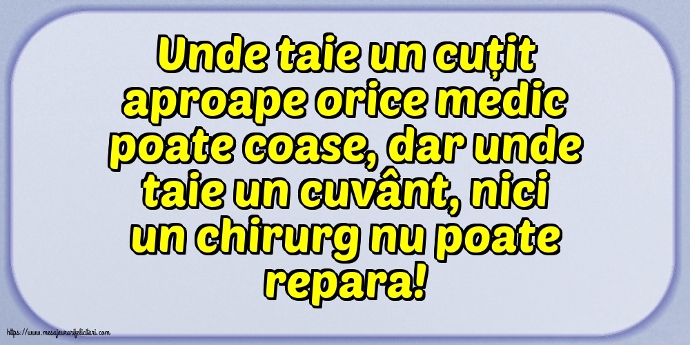 Familie Unde taie un cuțit aproape orice medic poate coase