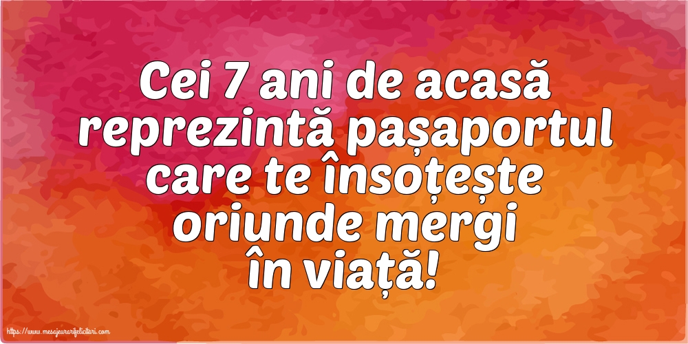 Familie Cei 7 ani de acasă reprezintă pașaportul
