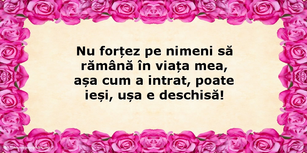 Familie Nu forțez pe nimeni să rămână în viața mea