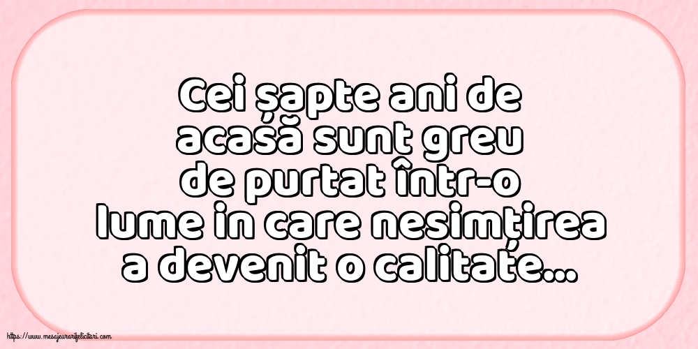 Familie Cei șapte ani de acasă