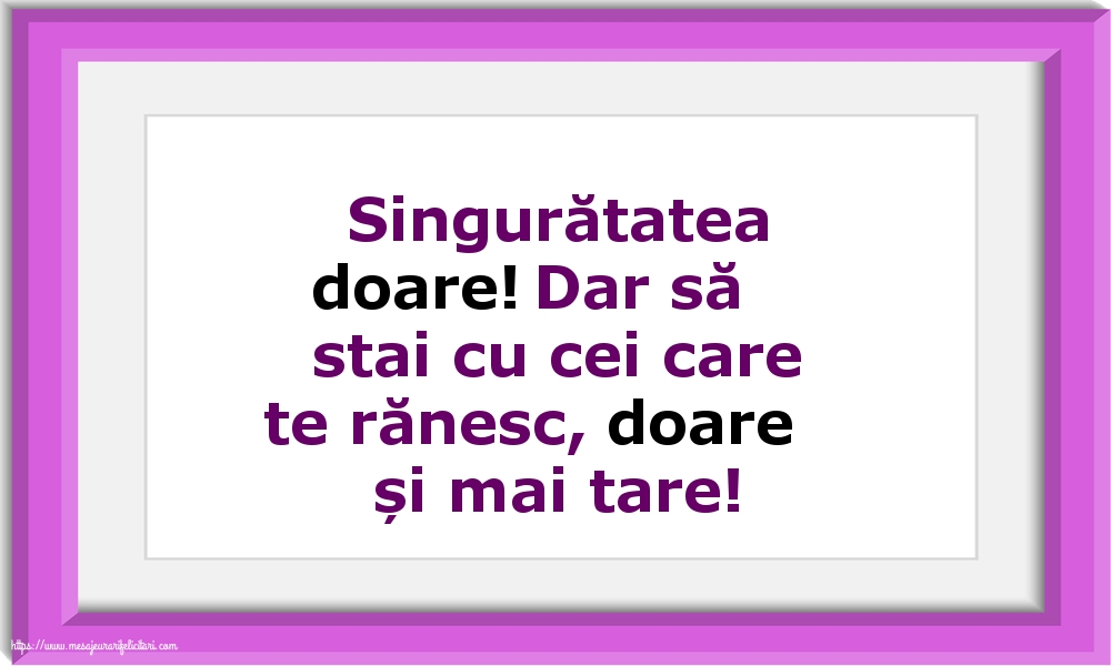 Familie Singuratatea doare