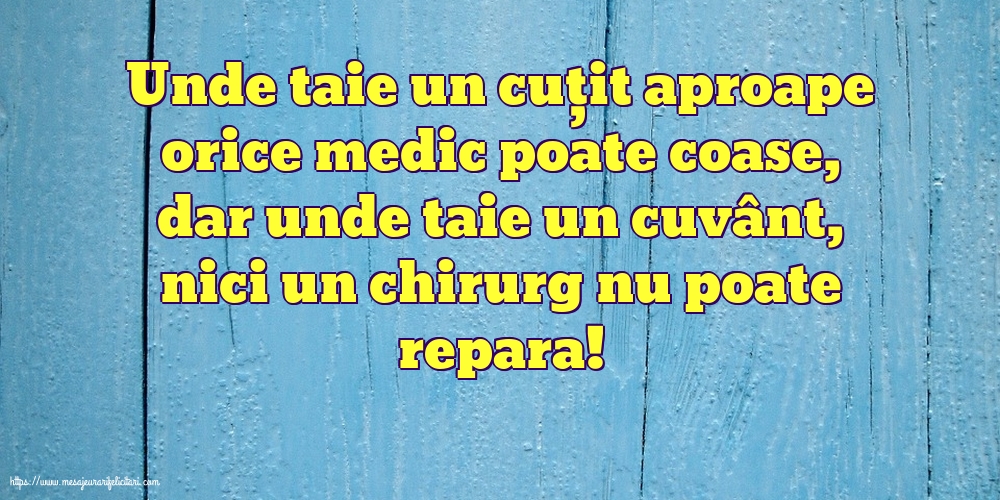 Familie Unde taie un cuțit aproape orice medic poate coase