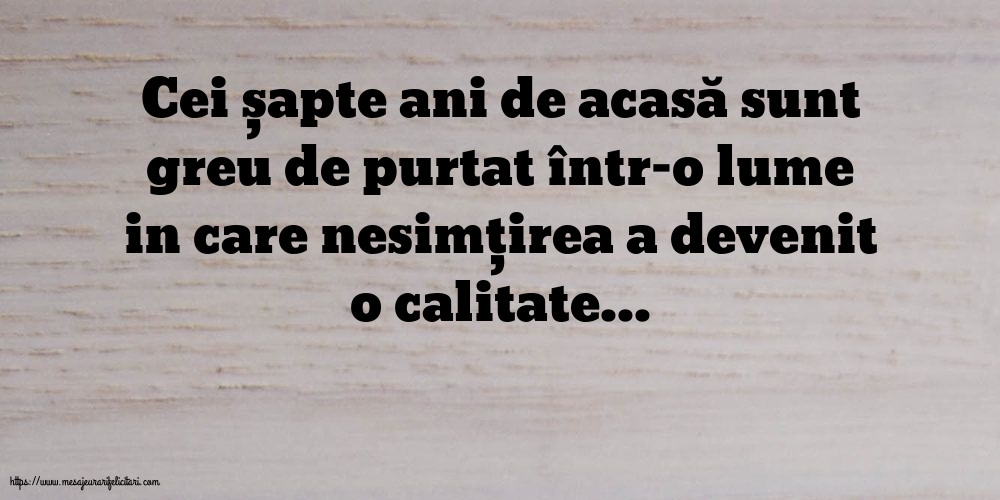 Familie Cei șapte ani de acasă