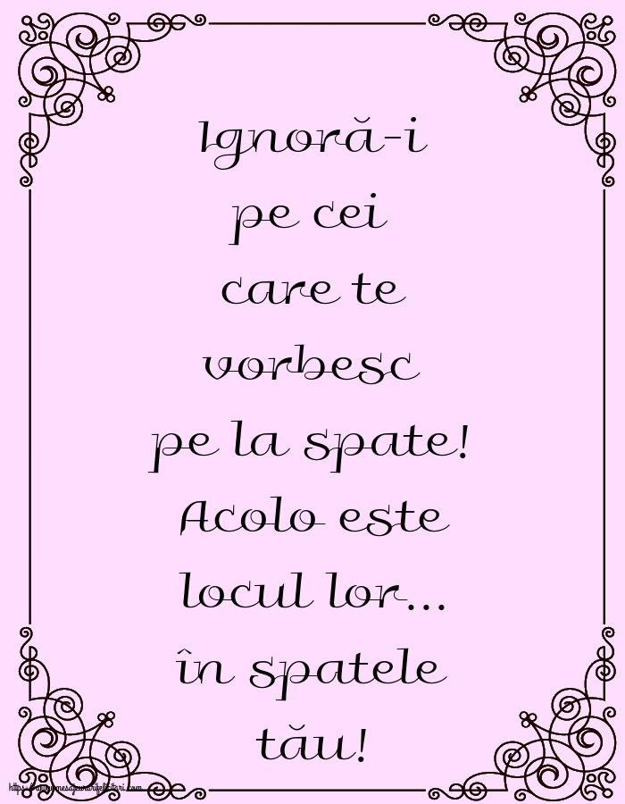 Familie Ignoră-i pe cei care te vorbesc pe la spate!