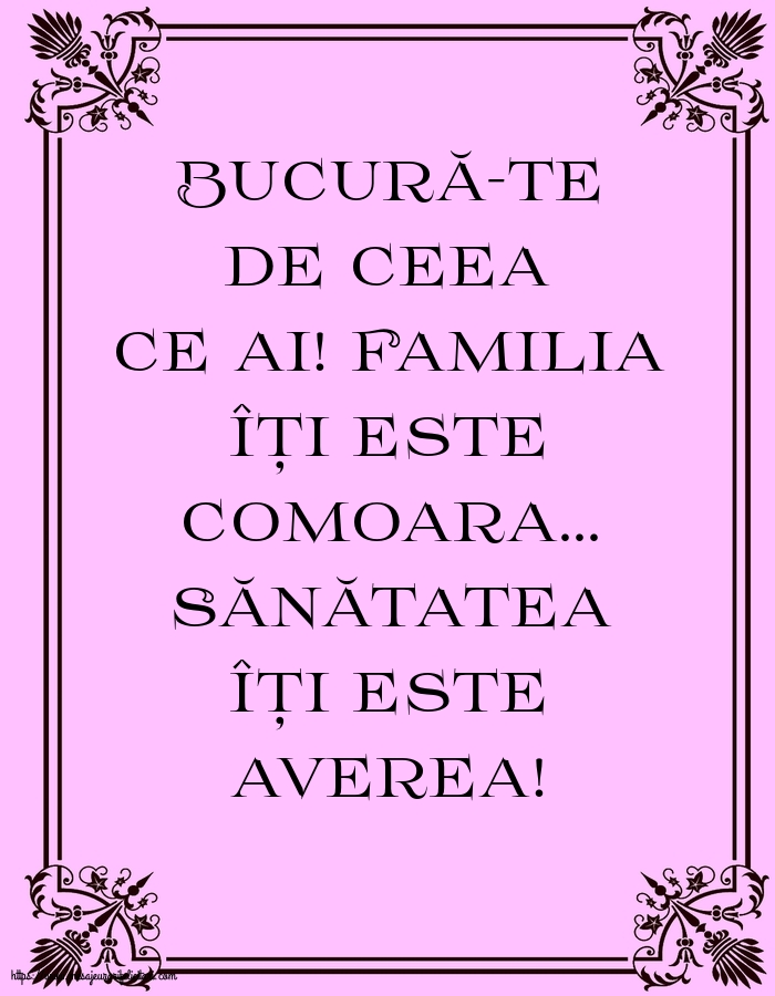 Familie Bucură-te de ceea ce ai!
