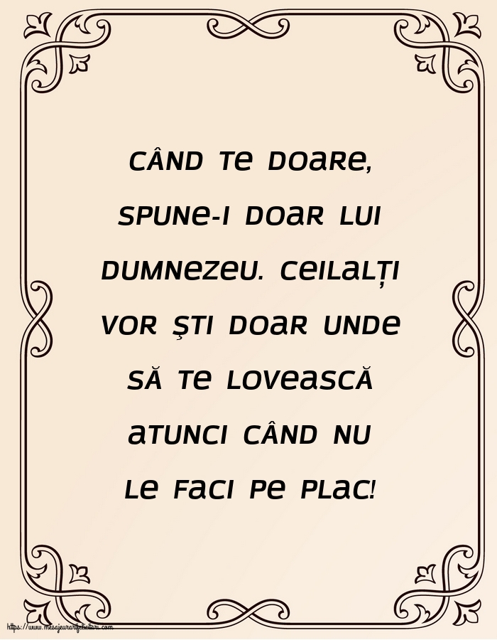 Familie Când te doare, spune-i doar lui Dumnezeu