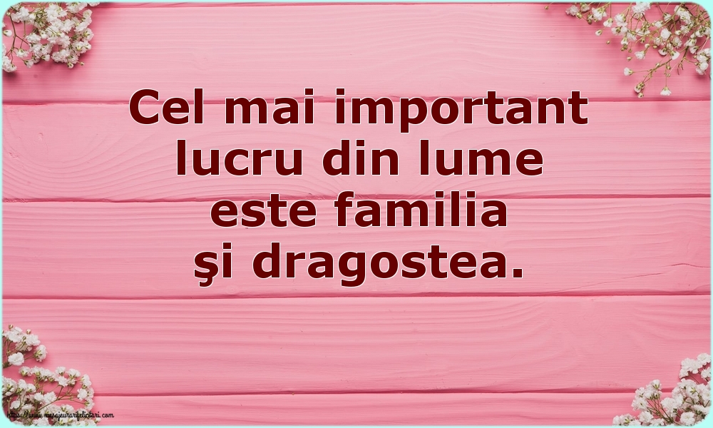 Familie Cel mai important lucru din lume este familia şi dragostea.