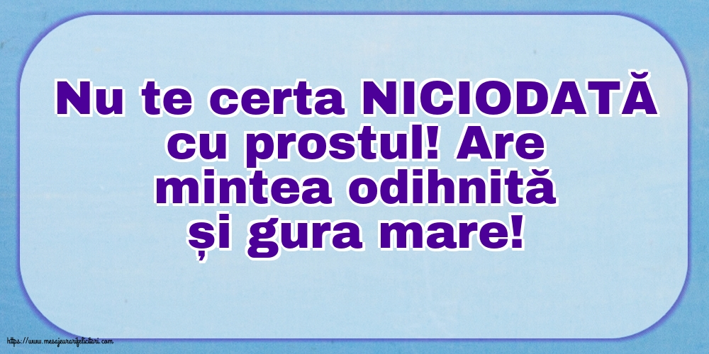 Familie Nu te certa NICIODATĂ cu prostul!