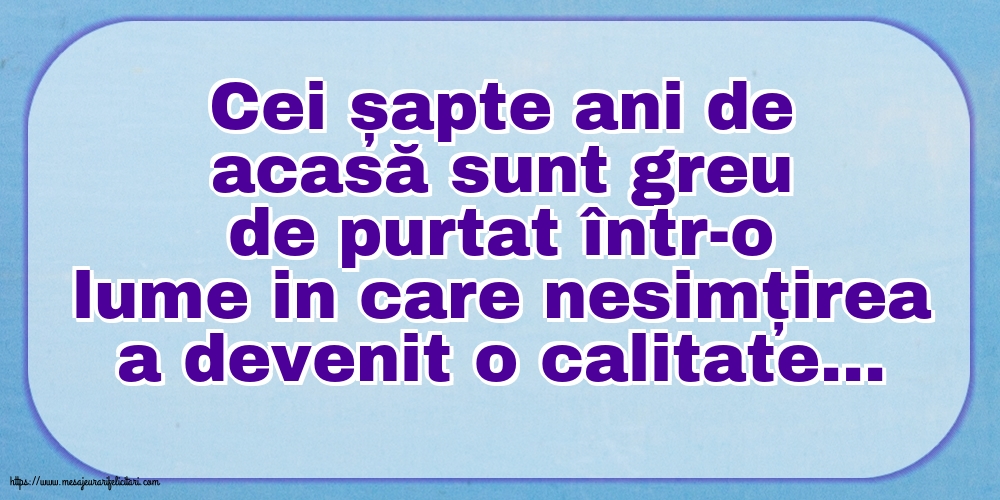Familie Cei șapte ani de acasă