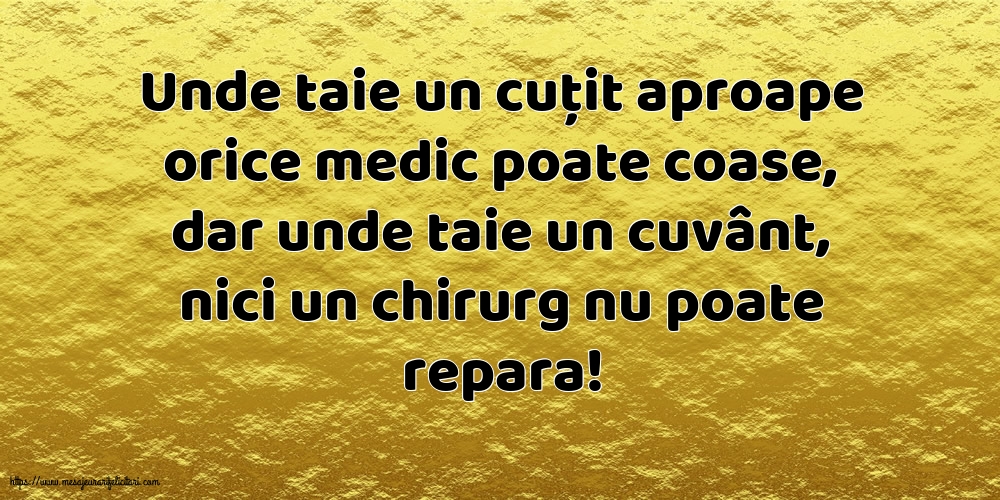 Familie Unde taie un cuțit aproape orice medic poate coase