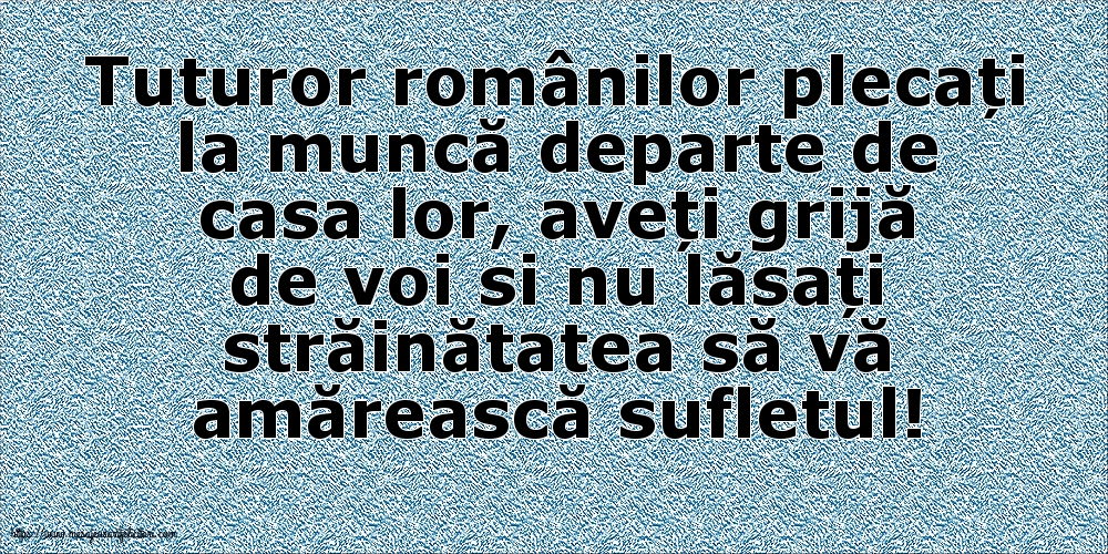 Familie Tuturor românilor plecați la muncă