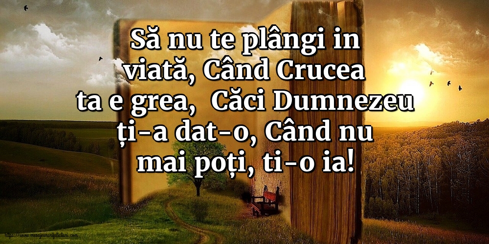 Să nu te plângi in viată
