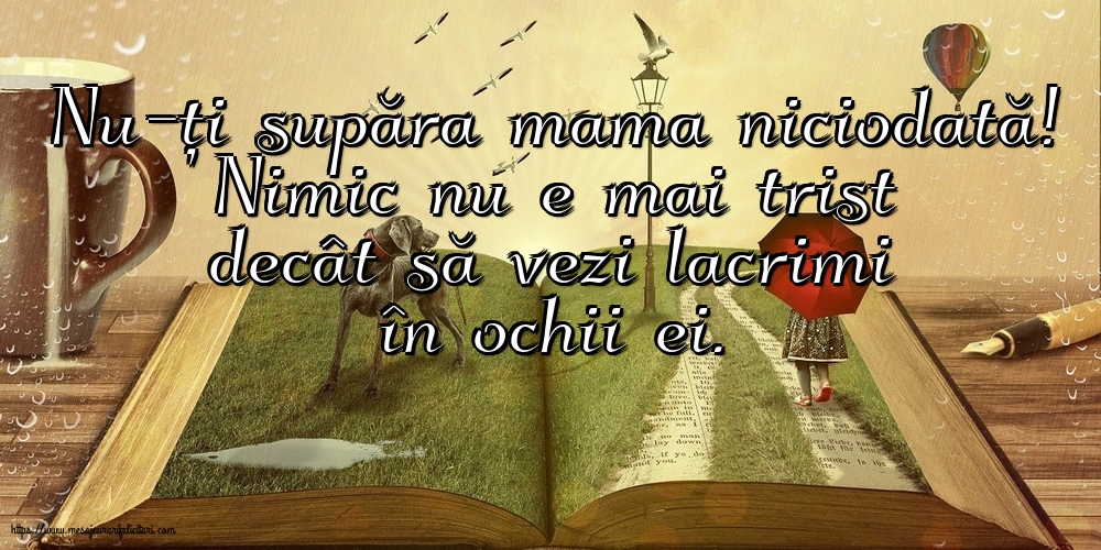 Nu-ți supăra mama niciodată!