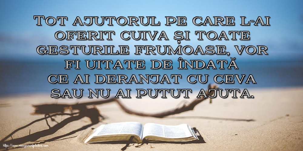Tot ajutorul pe care l-ai oferit cuiva
