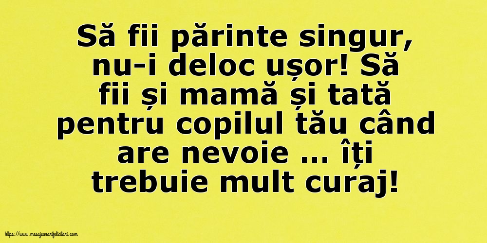 Să fii părinte singur, nu-i deloc ușor!
