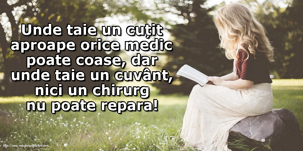 Unde taie un cuțit aproape orice medic poate coase