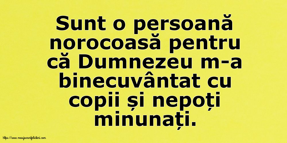 Sunt o persoană norocoasă