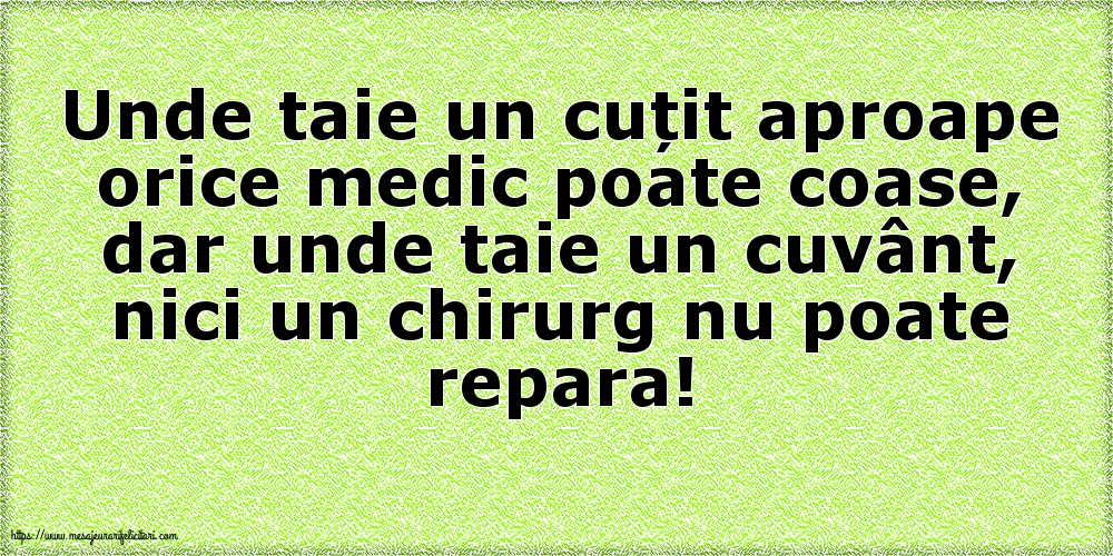 Unde taie un cuțit aproape orice medic poate coase