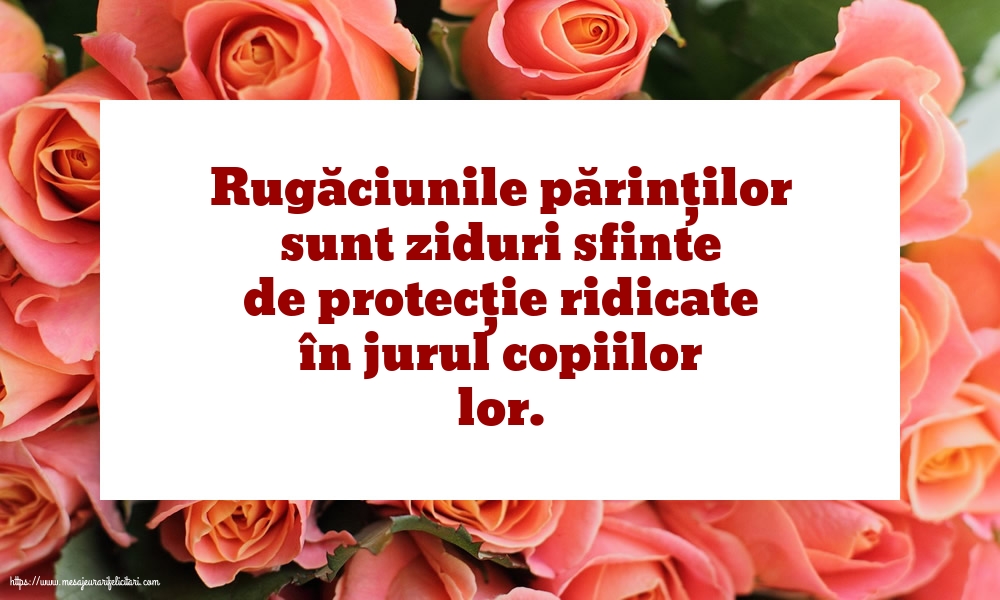 Rugăciunile părinților sunt ziduri sfinte