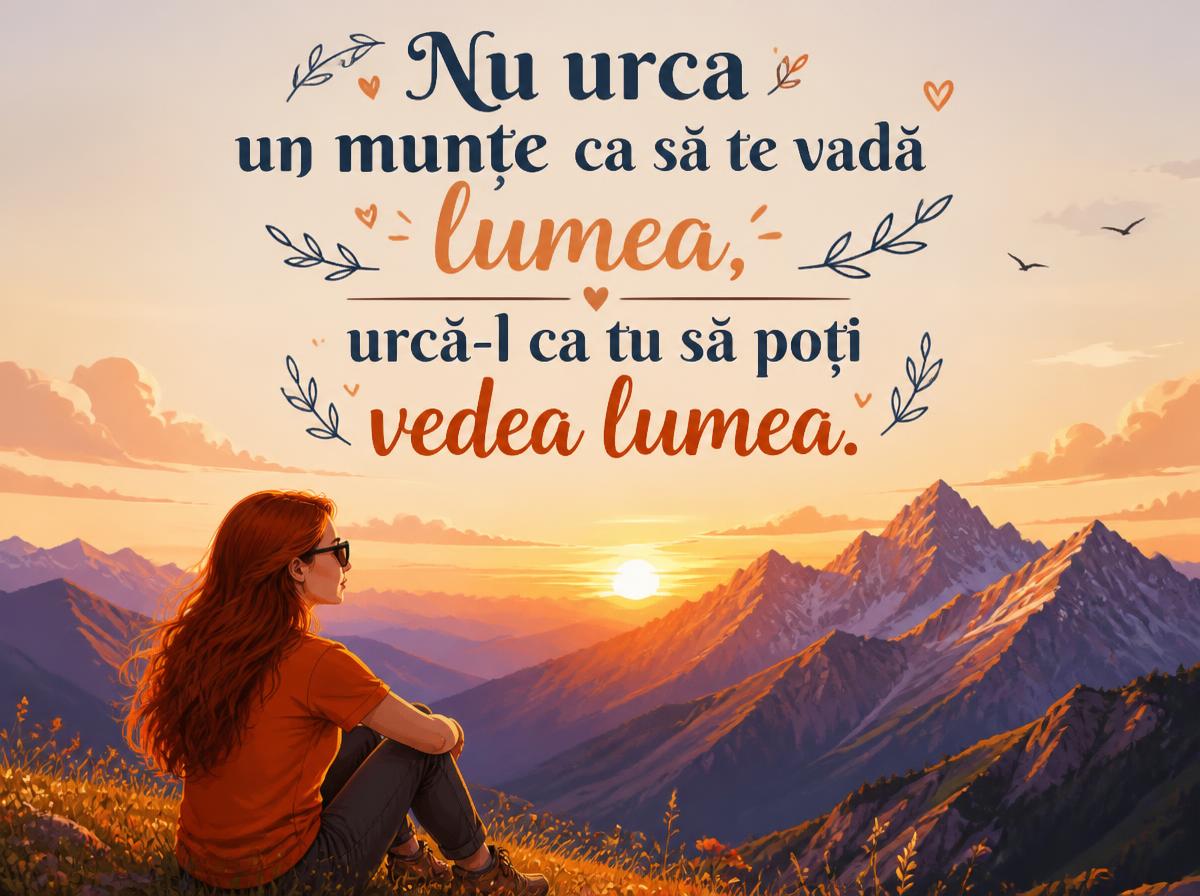 Imagini despre Familie - Nu urca un munte ca să te vadă lumea, urcă-l ca tu să poți vedea lumea. - mesajeurarifelicitari.com