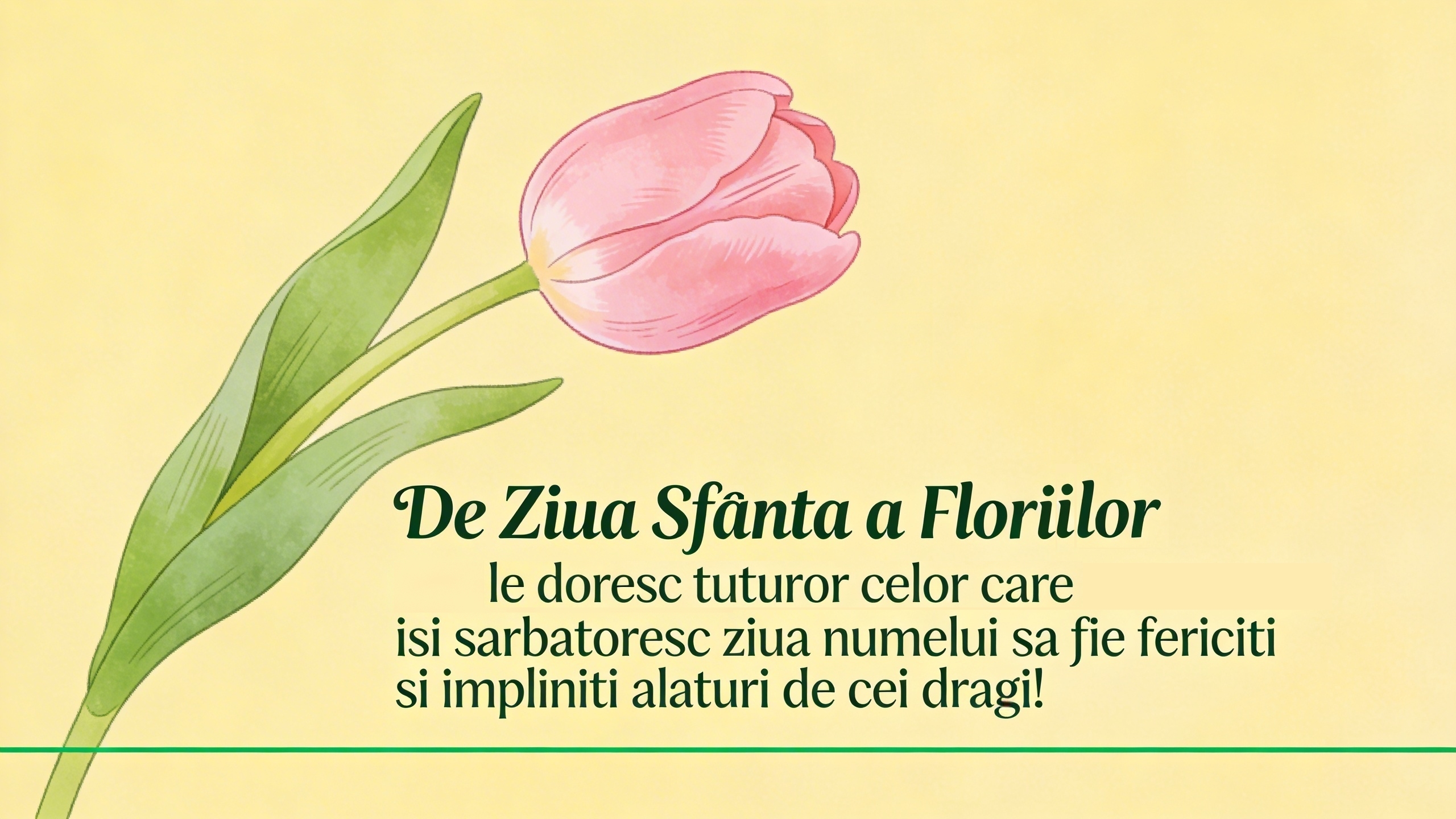 De Ziua Sfanta a Floriilor le doresc tuturor celor care isi sarbatoresc ziua numelui sa fie fericiti si impliniti alaturi de cei dragi!
