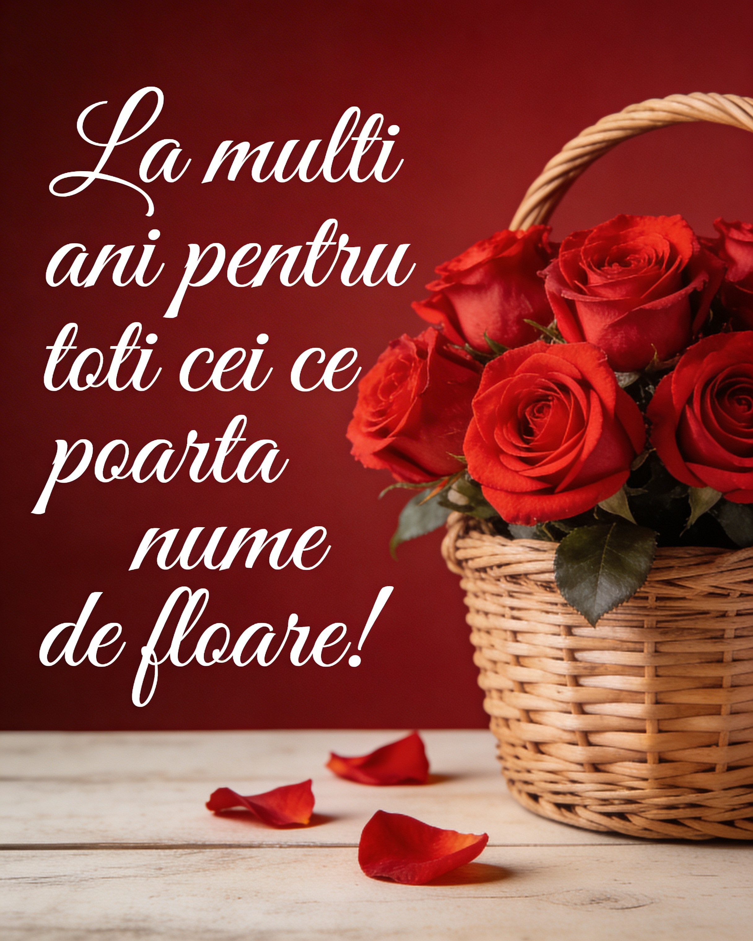 La multi ani pentru toti cei ce poarta nume de floare!