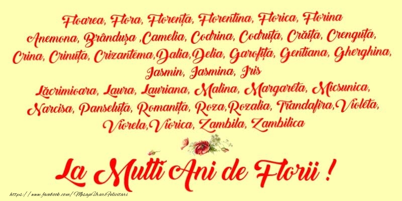 La multi ani pentru toti cei care se sarbatoresc de Florii!