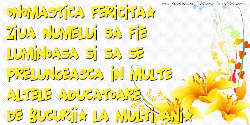 Onomastica fericita!