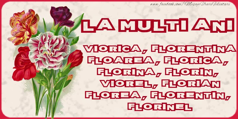 La multi ani de Florii