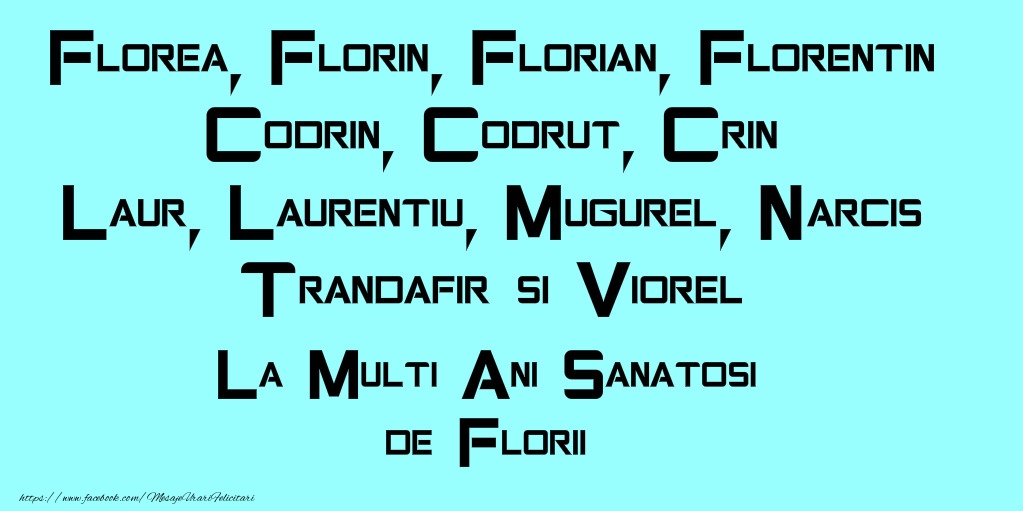 Felicitari de Florii - La multi ani pentru toti cei care se sarbatoresc de Florii! - mesajeurarifelicitari.com