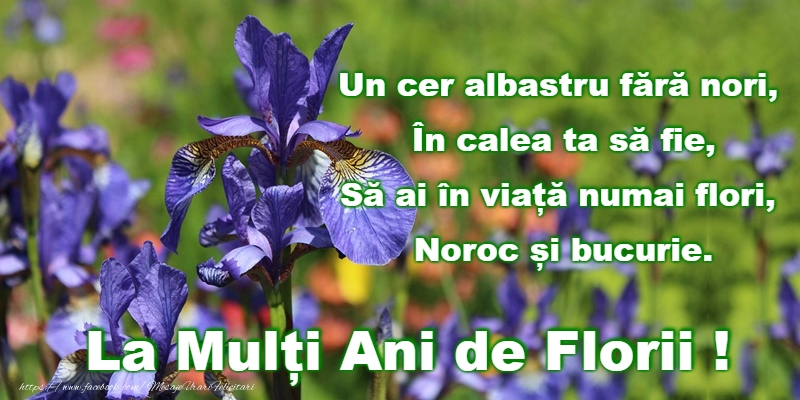 Felicitari de Florii - La Multi Ani de Florii! - mesajeurarifelicitari.com
