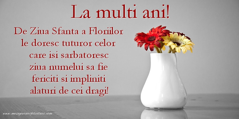 La multi ani de Florii!