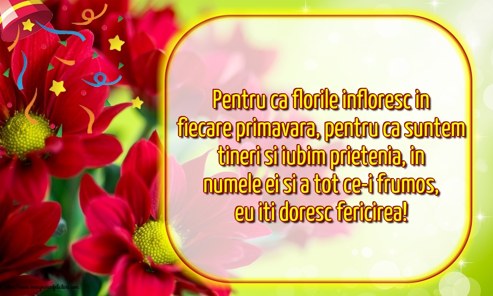 Pentru ca florile infloresc