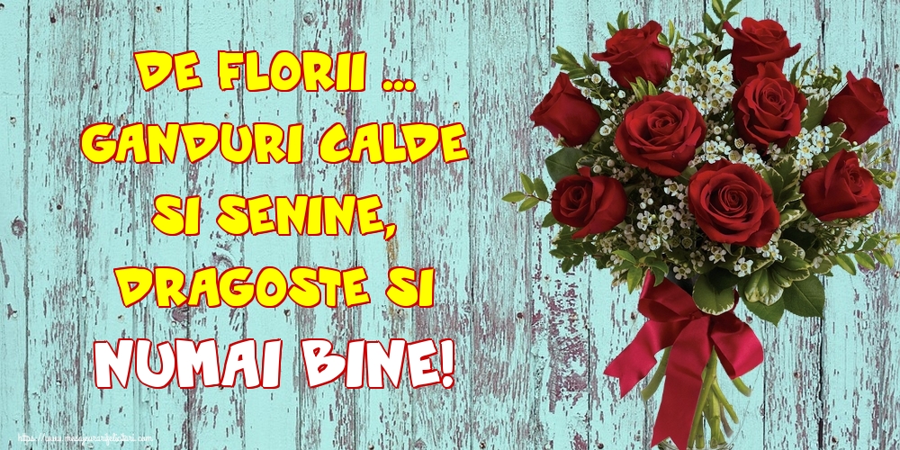 Felicitari de Florii - De Florii ... Ganduri calde si senine, Dragoste si numai bine! - mesajeurarifelicitari.com