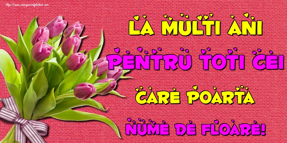 La multi ani pentru toti cei care poarta nume de floare!
