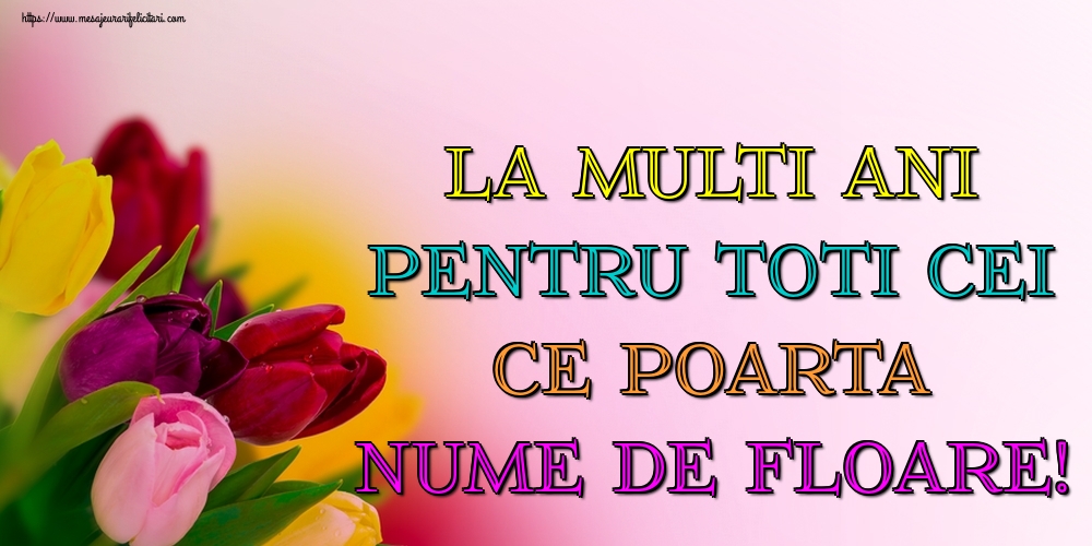 Felicitari de Florii - La multi ani pentru toti cei ce poarta nume de floare! - mesajeurarifelicitari.com