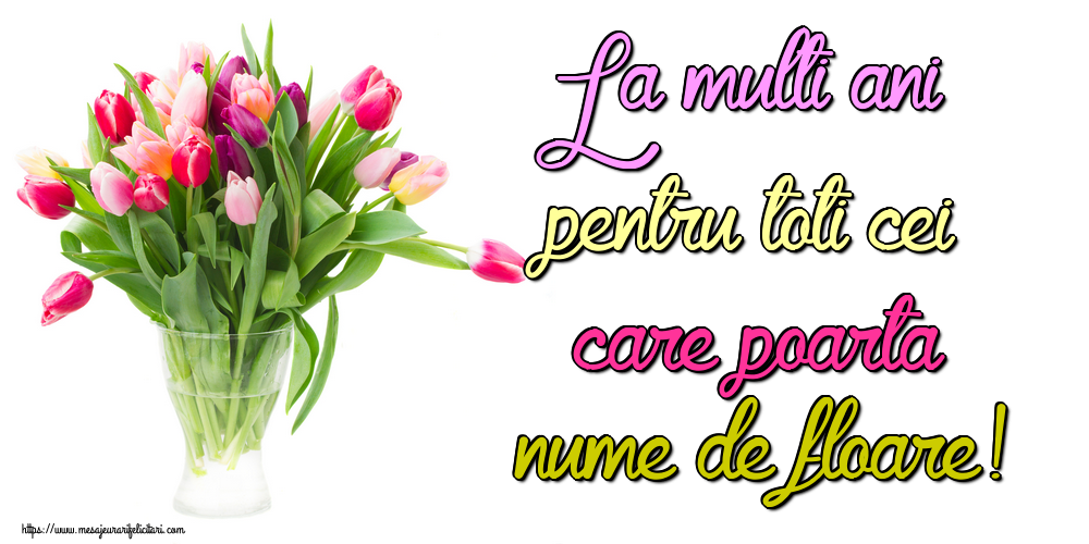 Felicitari de Florii - La multi ani pentru toti cei care poarta nume de floare! - mesajeurarifelicitari.com