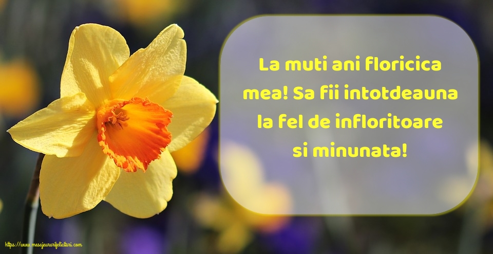 La muti ani floricica mea!