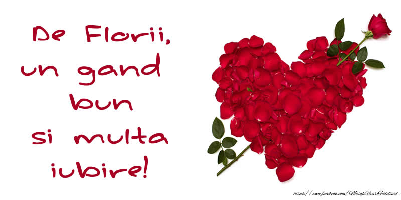 De Florii, un gand bun si multa iubire!