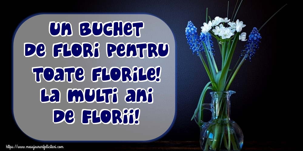 Un buchet de flori pentru toate florile! La multi ani de Florii!